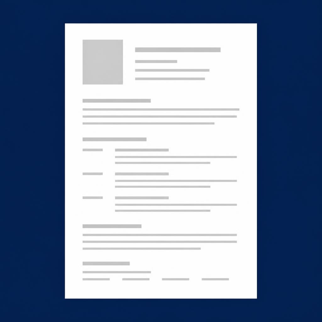 Illustration symbolique : un document lumineux sur fond navy